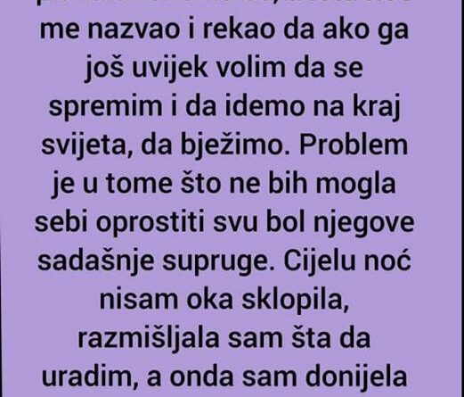 “Nikad u životu nisam više plakala. Oženio se, a istu noć me nazvao…”