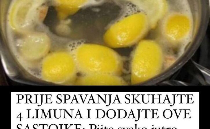 PRIJE SPAVANJA SKUHAJTE 4 LIMUNA I DODAJTE OVE SASTOJKE: Pijte svako jutro prije doručka, za 2 sedmice ćete se prepoloviti