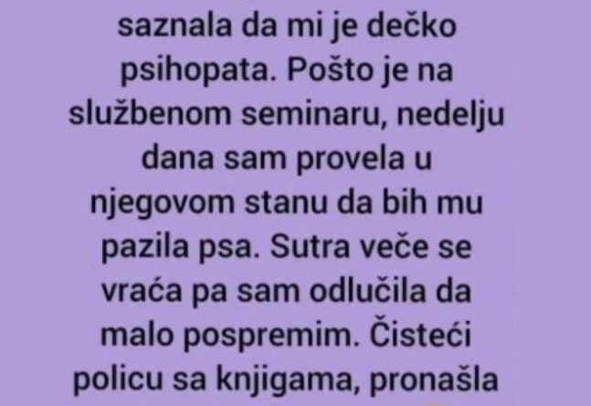 “Nakon 4 godine veze sam saznala da mi je dečko psihopata…”