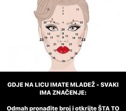 GDJE NA LICU IMATE MLADEŽ – SVAKI IMA ZNAČENJE: Odmah pronađite broj i otkrijte ŠTA TO GOVORI O VAMA