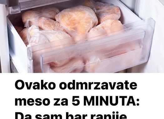 Ovako odmrzavate meso za 5 MINUTA: Da sam bar ranije znao ovaj trik!