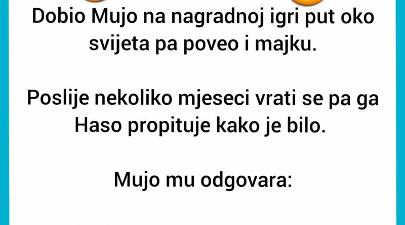 VIC OD KOJEG ĆETE POPADATI SA KREVETA: Dobio Mujo na nagradnoj igri…