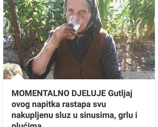 MOMENTALNO DJELUJE Gutljaj Ovog Napitka Rastapa Svu Nakupljenu Sluz U Sinusima, Grlu I Plućima