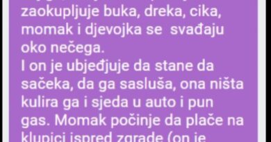 “Ljudi, prije neku noć mi se dešava situacija iz filmova. “