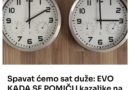 Spavat ćemo sat duže: EV0 KADA SE P0MIČU kazaljke na satu