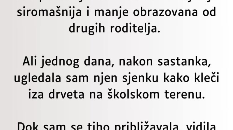 “Mama je uvijek izgledala nelagodno tokom mojih roditeljskih sastanaka u školi…”