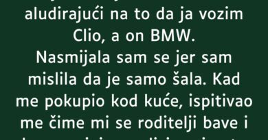 “Sjedam prvi put dečku s kojim sam izlazila u auto…”