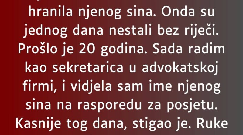 “Moja komšinica je bila samohrana majka s malim dječakom…”