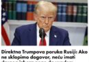 Direktna Trumpova poruka Rusiji: Ako ne sklopimo dogovor, neću imati drugog izbora nego da uvedem…