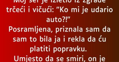 “Slučajno sam ogrebala automobil…”