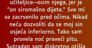 Moj desetogodišnji sin došao je kući plačući…”