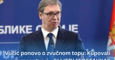 Vučić ponovo o zvučnom topu: Kupovali smo razne stvari… SLIJEDI LI OSTAVKA?